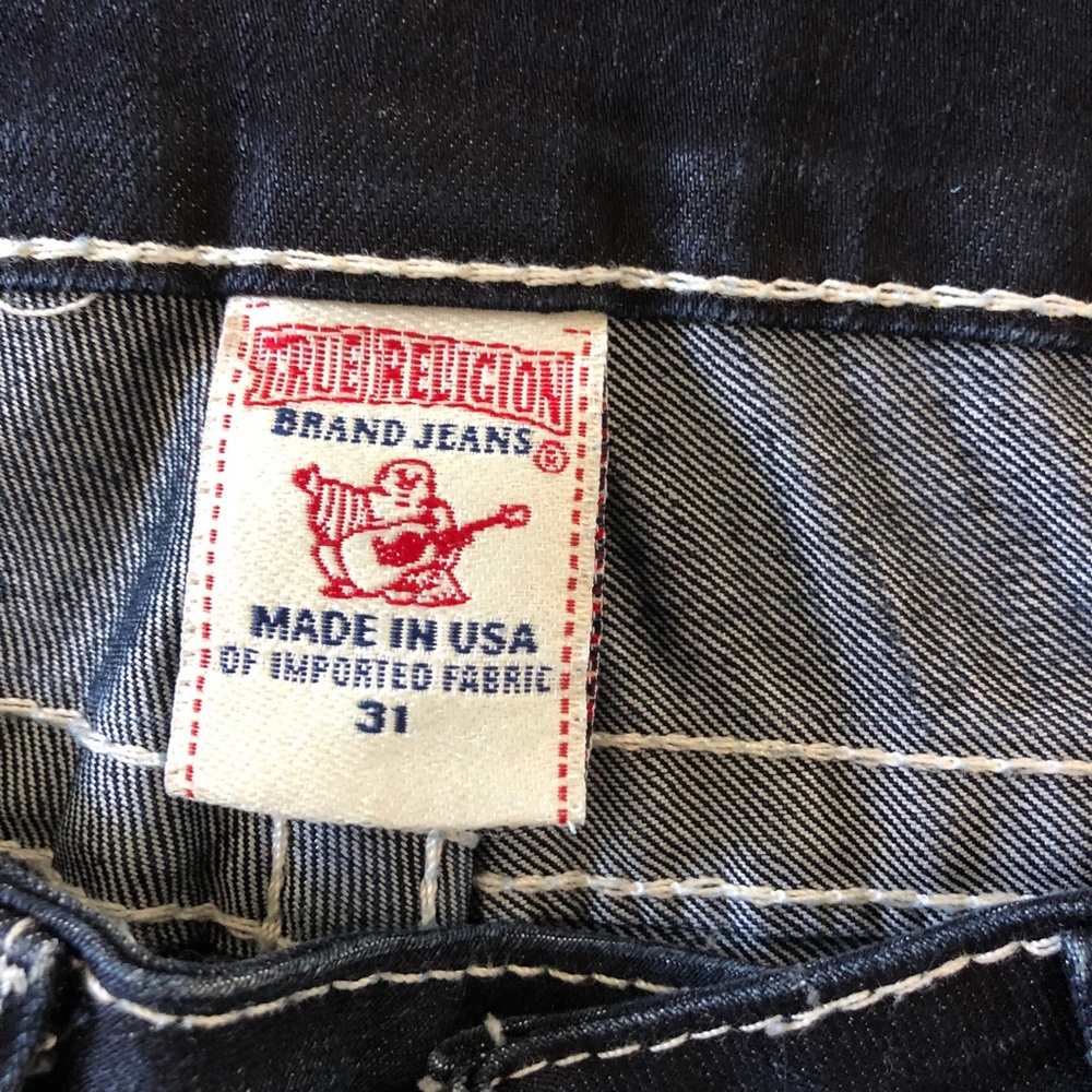 True Religion Skinny Stretch Jeans Silver Bead Pockets 31 - Picture 6 of 7
